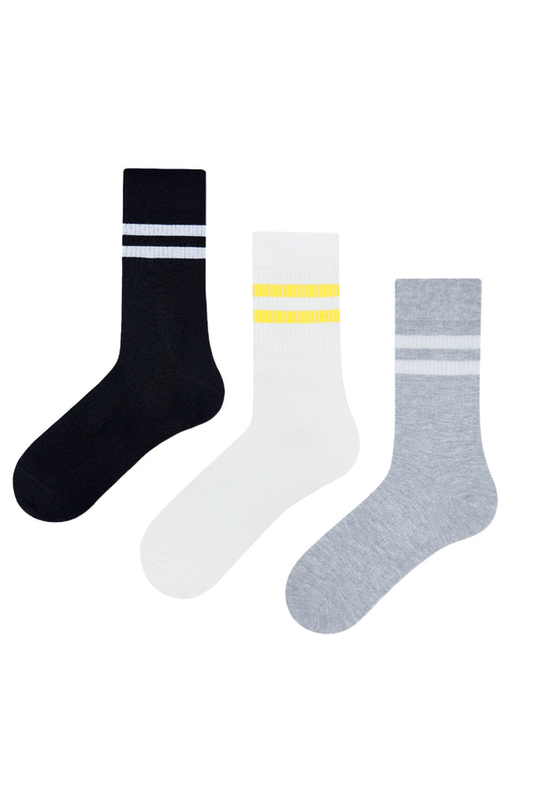Men's Striped Socks - 3 Pairs