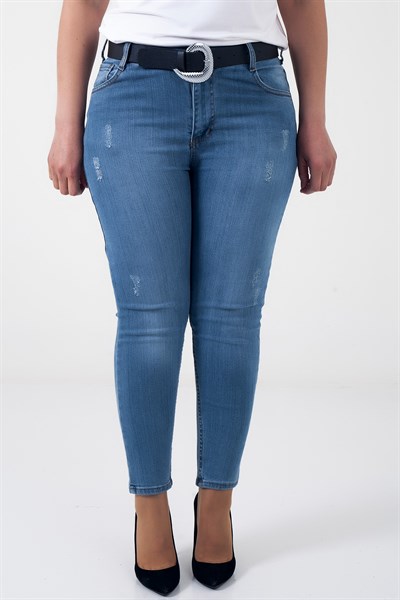 Women's Oversize Blue Lycra Jeans