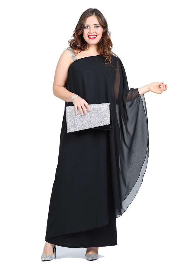 Women's Oversize One Strap Chiffon Dress