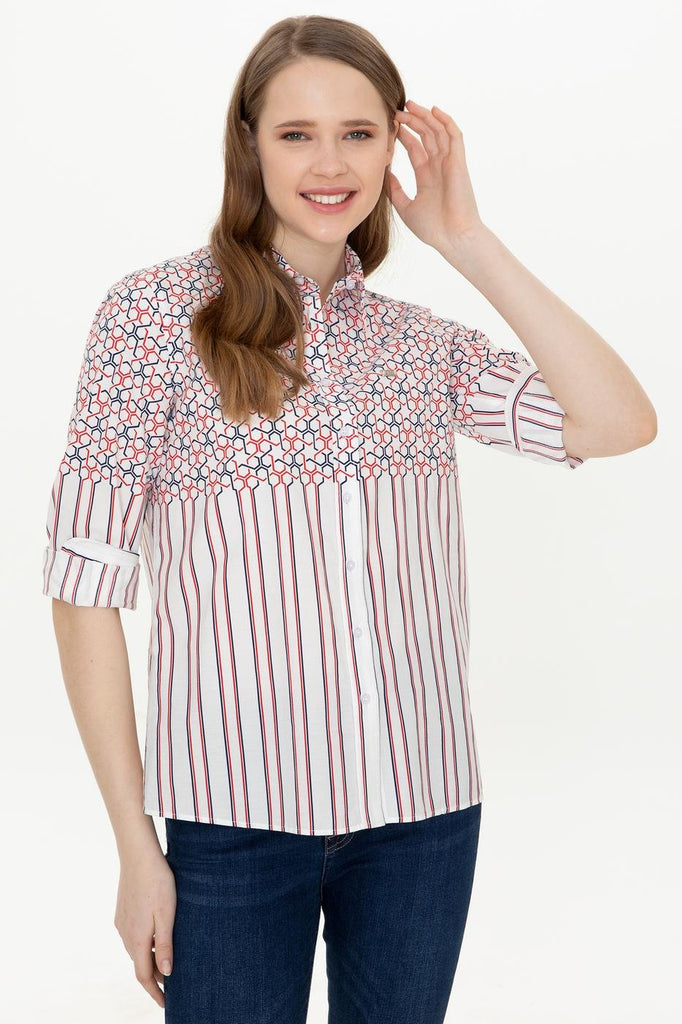 Women's Long Sleeves Patterned Shirt
