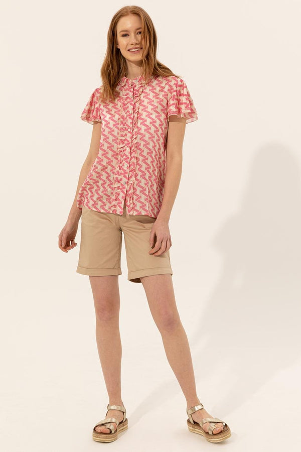 Women's Sand Beige Bermuda Shorts