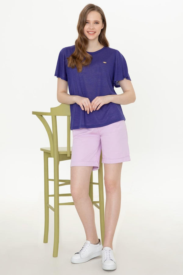 Women's Lilac Bermuda Shorts
