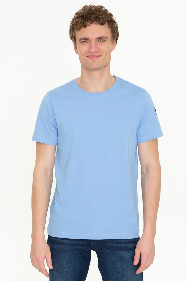 Men's Crew Neck Blue T-shirt