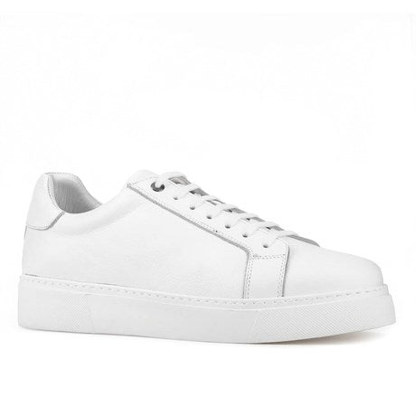 Men's White Leather Sport Shoes