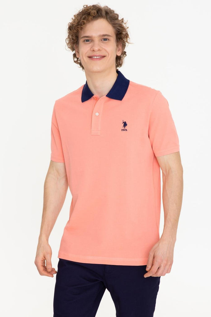Men's Polo Collar Salmon T-shirt