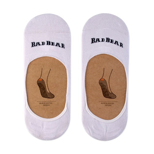 Unisex White Basic Socks