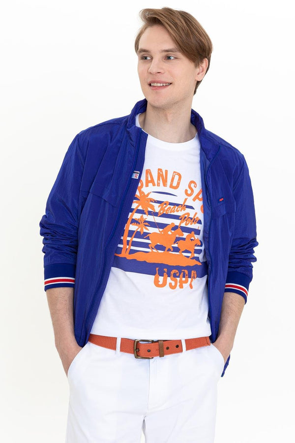 Men's Zipped Royal Blue Coat