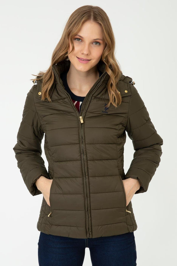 Women's Zipped Pocket Green Coat