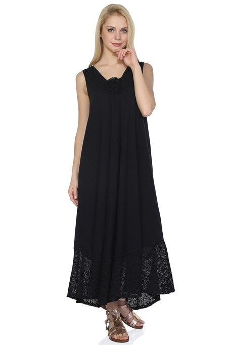 Women's Black Long Dress