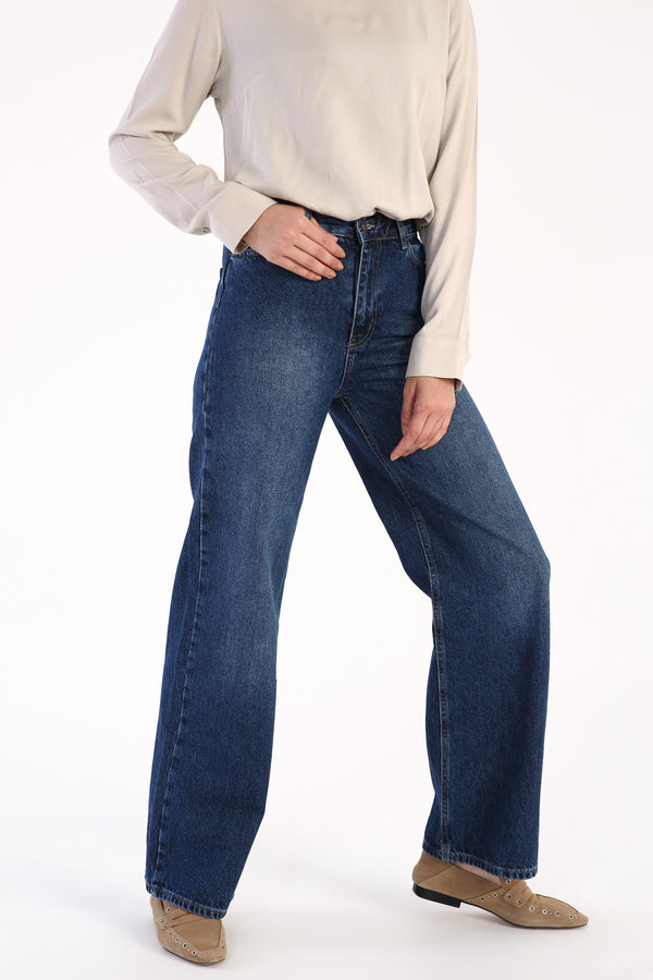 Women's High Waist Blue Jeans