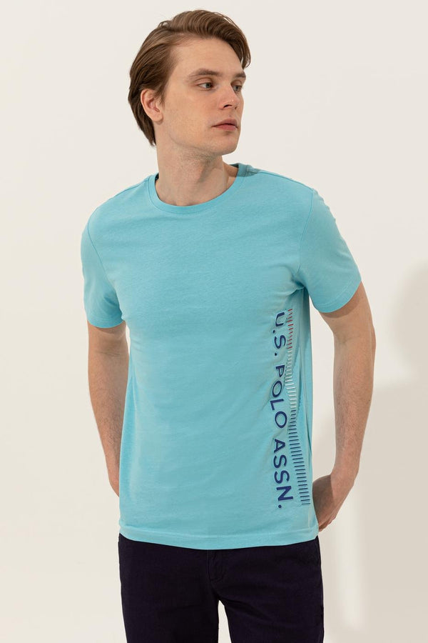 Men's Crew Neck Turquoise T-shirt