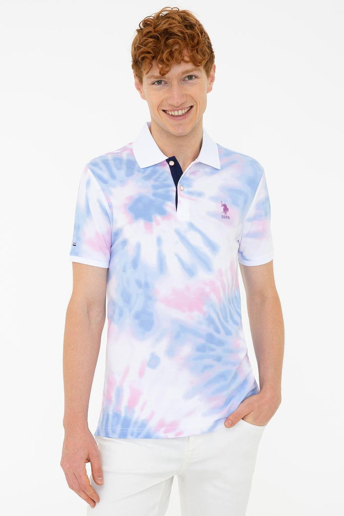 Men's Polo Collar Patterned T-shirt