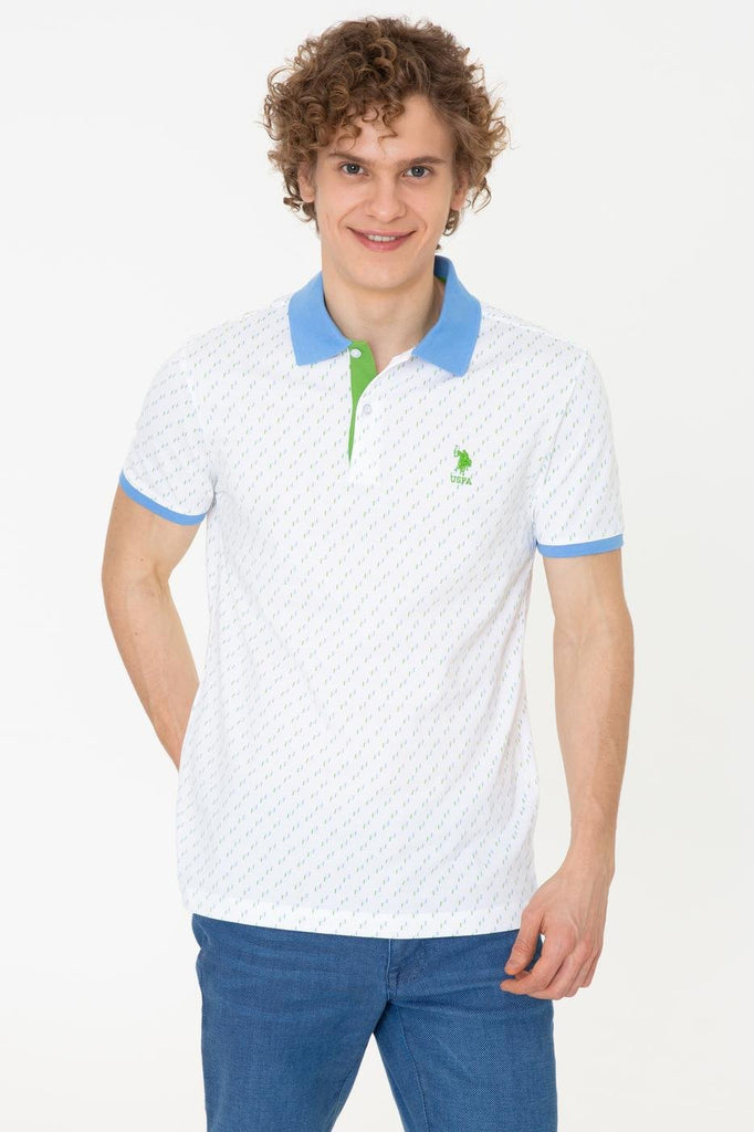 Men's Polo Collar Dark Blue T-shirt