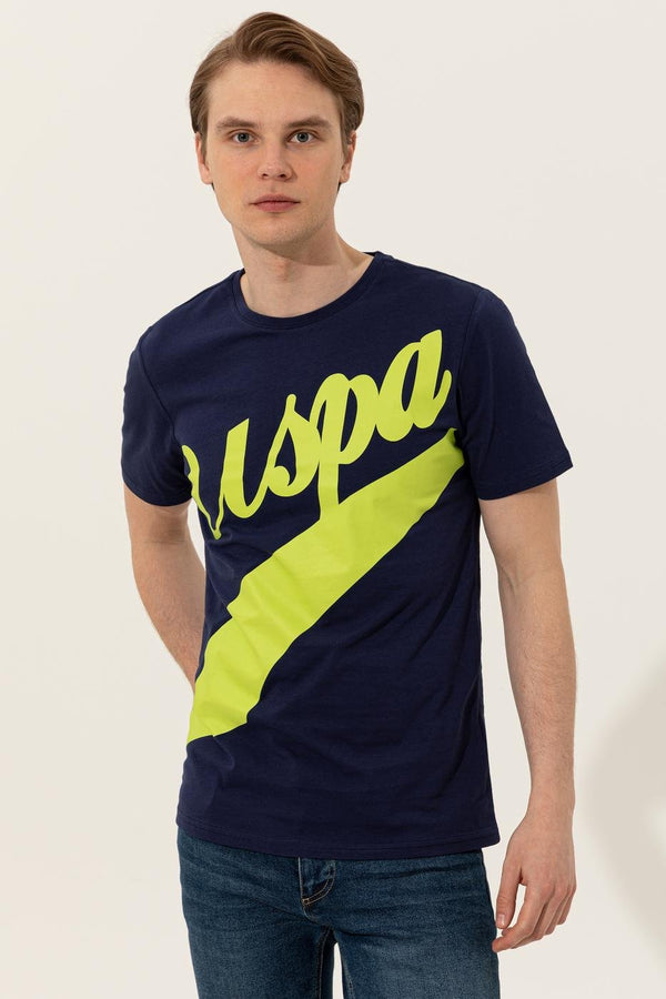 Men's Crew Neck Navy Blue T-shirt