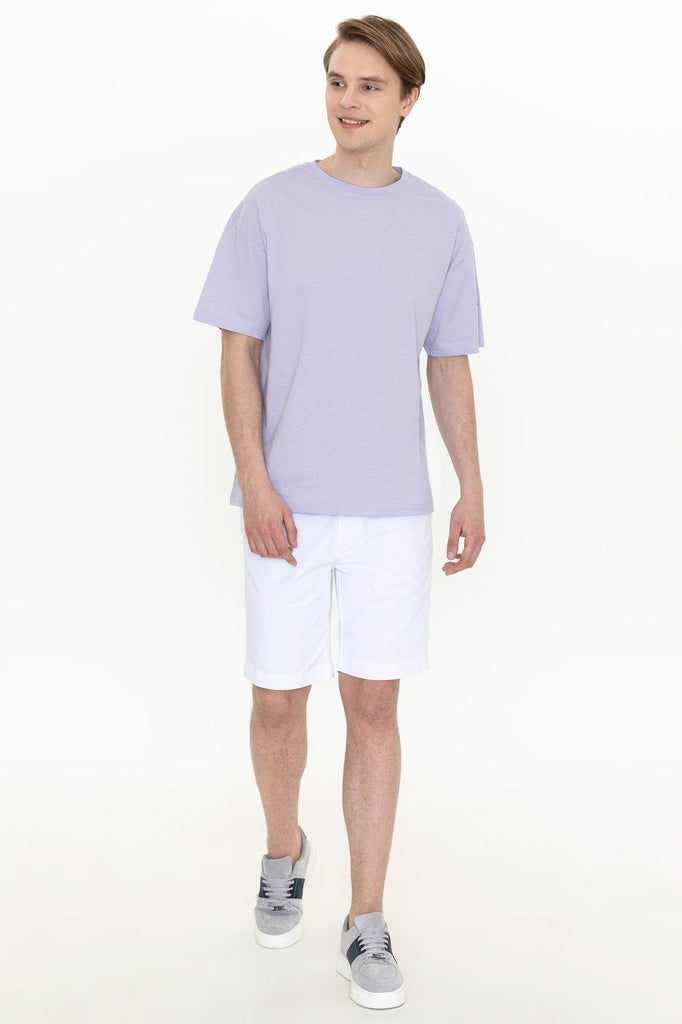 Men's White Bermuda Shorts