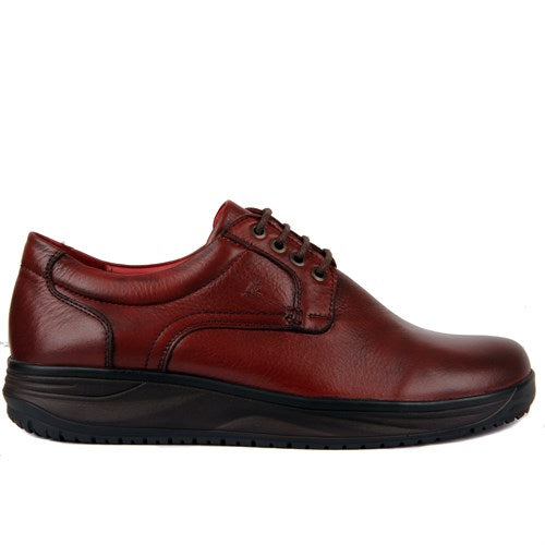 Men's Claret Red Leather Casual Shoes