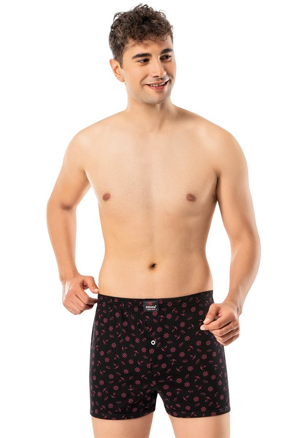 Men's Patterned Combed Cotton Boxer