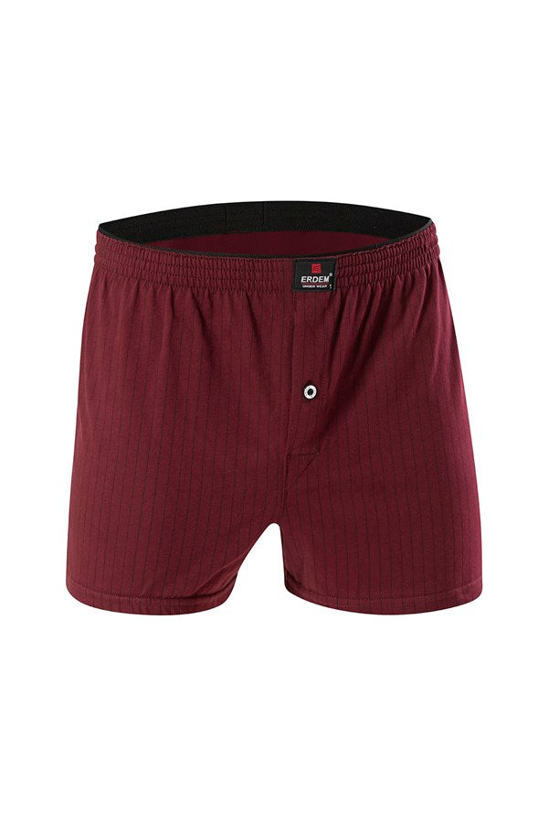 Men's Striped Combed Cotton Boxer