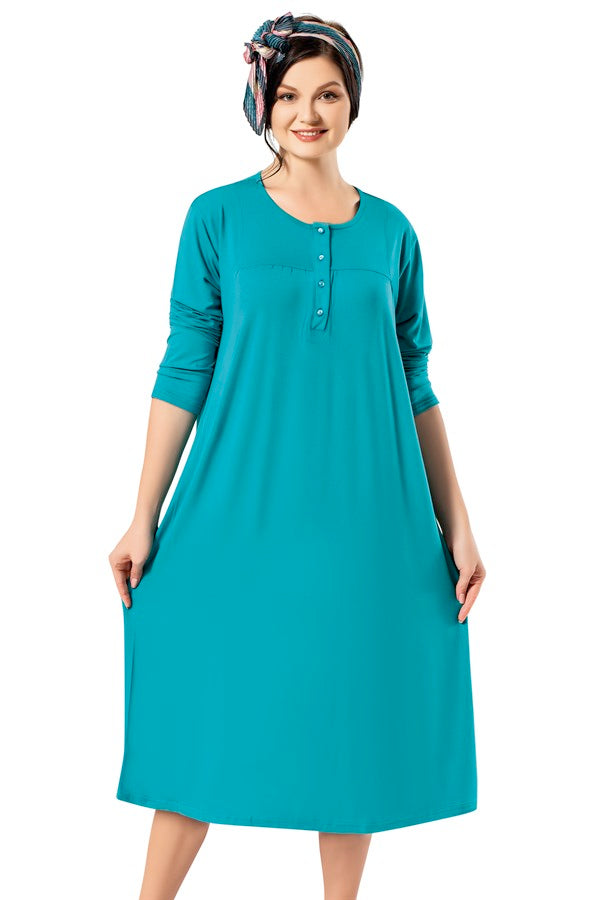 Women's Long Sleeves Basic Nightgown
