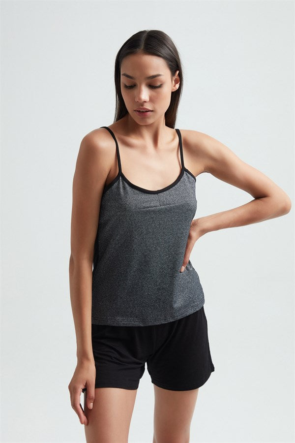 Women's Thin Strap Shorts Pajama Set