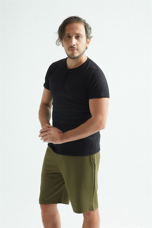 Men's Button Rib T-shirt