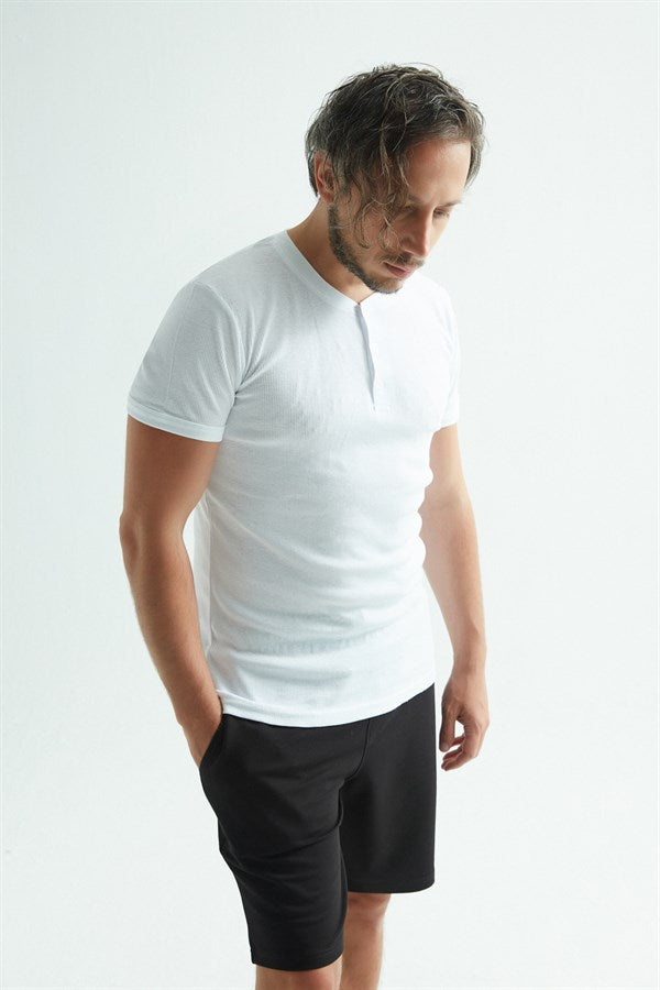 Men's Button Rib T-shirt