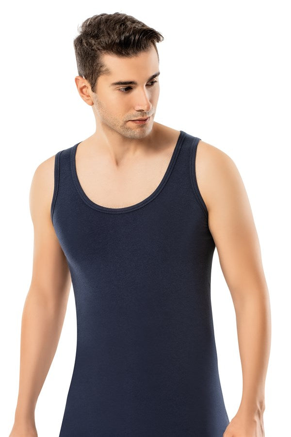 Men's Black Sleeveless Undershirt