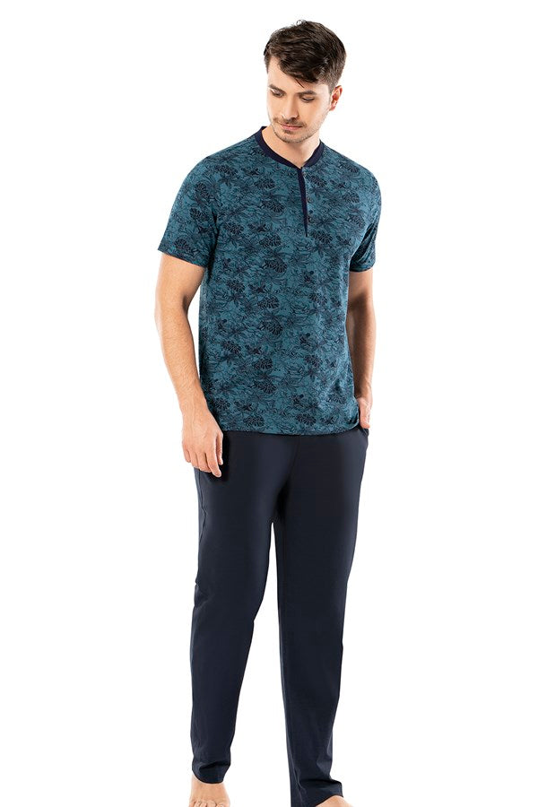 Men's Short Sleeves Summer Pajama Set