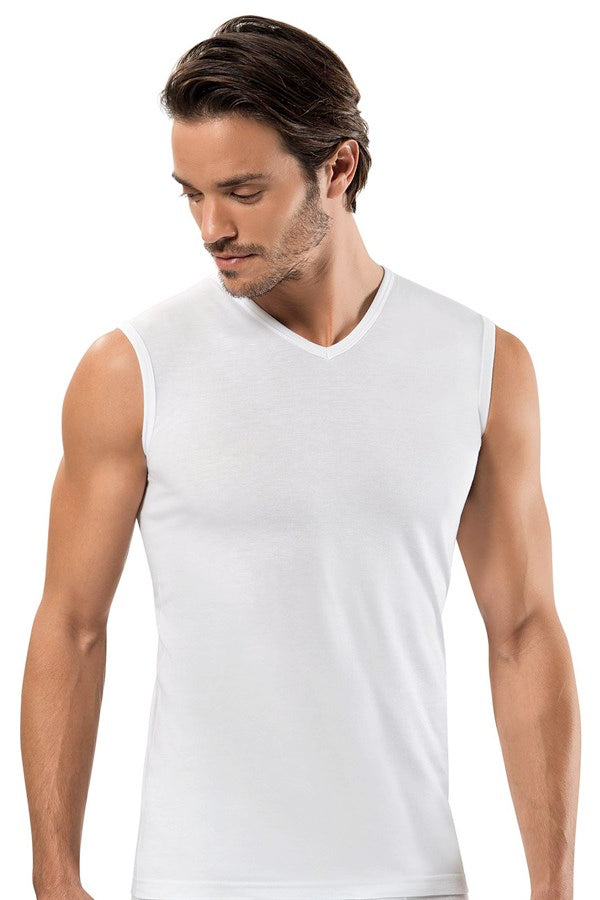 Men's V Neck Modal Sleeveless Undershirt