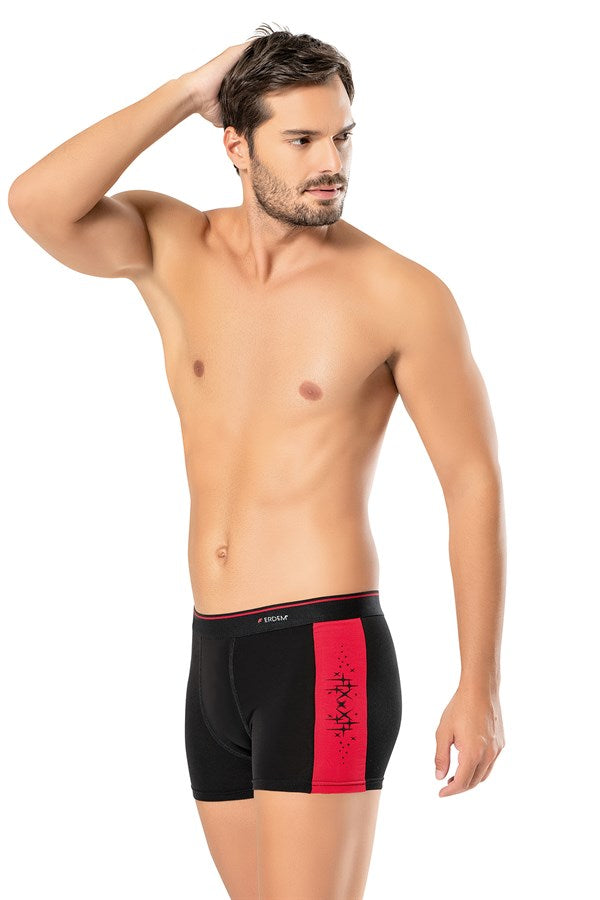Men's Black Cotton Boxer