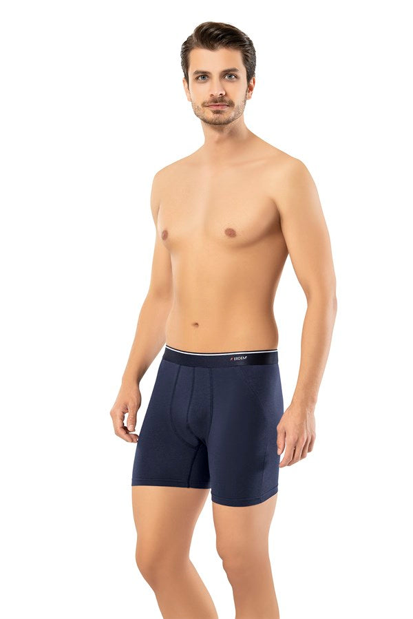 Men's Navy Blue Cotton Boxer