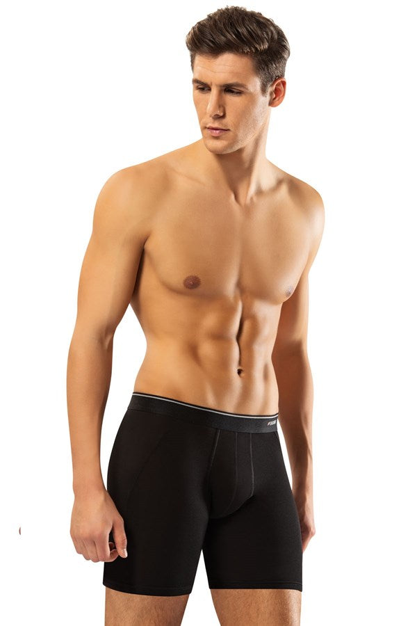 Men's Long Cotton Elastane Boxer