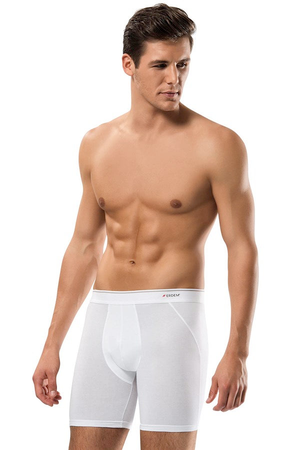 Men's Long Cotton Elastane Boxer