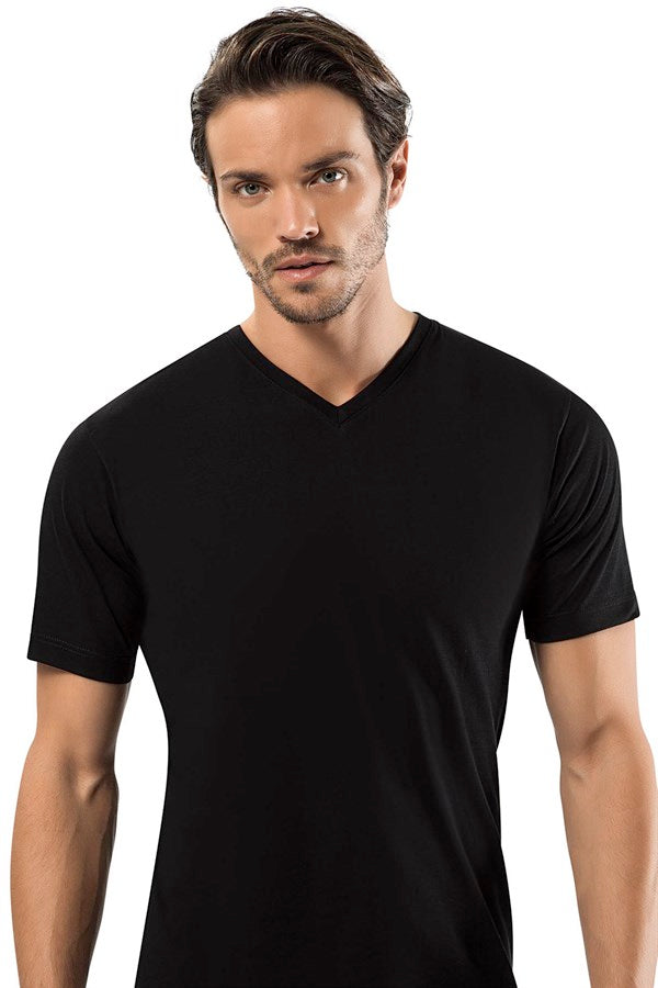 Men's Short Sleeves Combed Cotton Undershirt