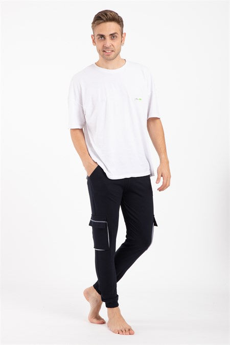 Men's Pocket Navy Blue Sport Pants