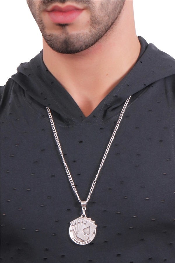 Men's Antique Silver Plated Necklace