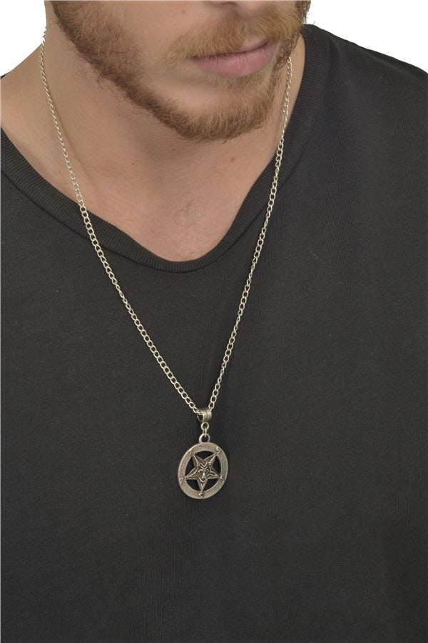 Men's Antique Silver Plated Necklace