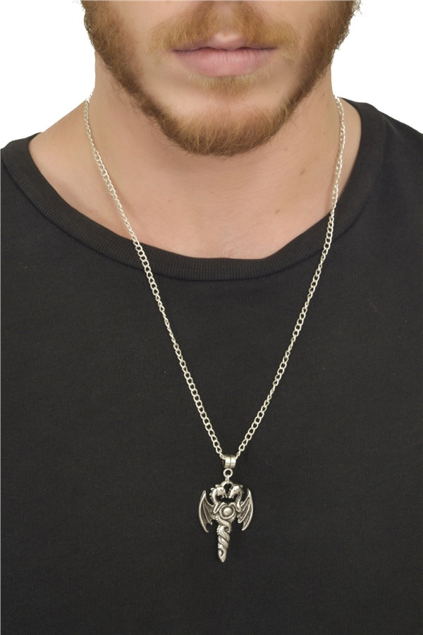 Men's Antique Silver Plated Necklace