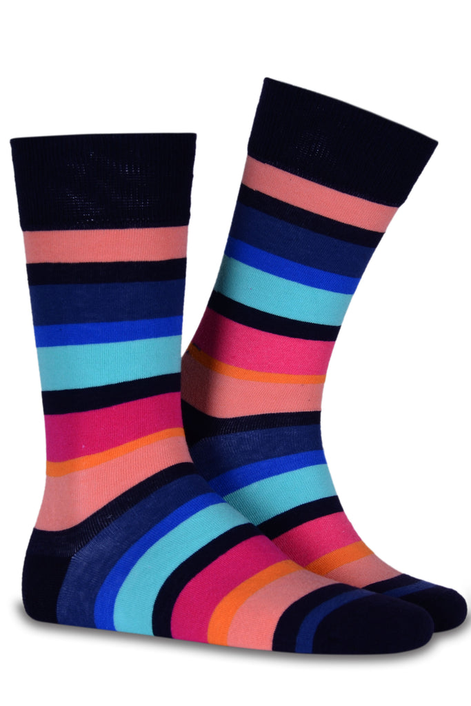Men's Multi-color Striped Socks