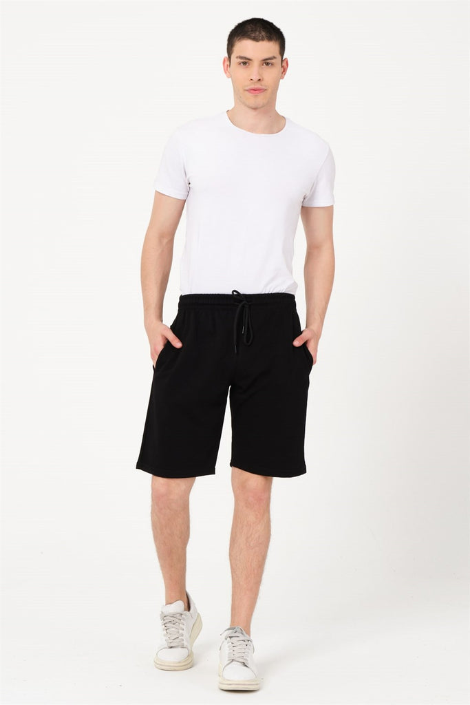 Men's Pocket Black Bermuda Shorts