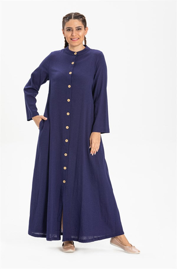 Women's Button Purple Abaya
