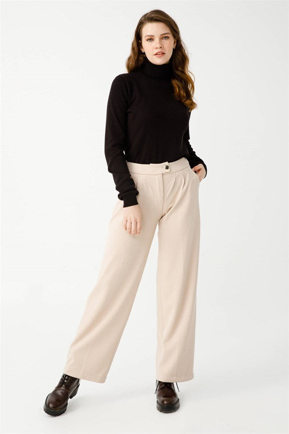 Women's Low Waist Mink Diagonal Fabric Pants