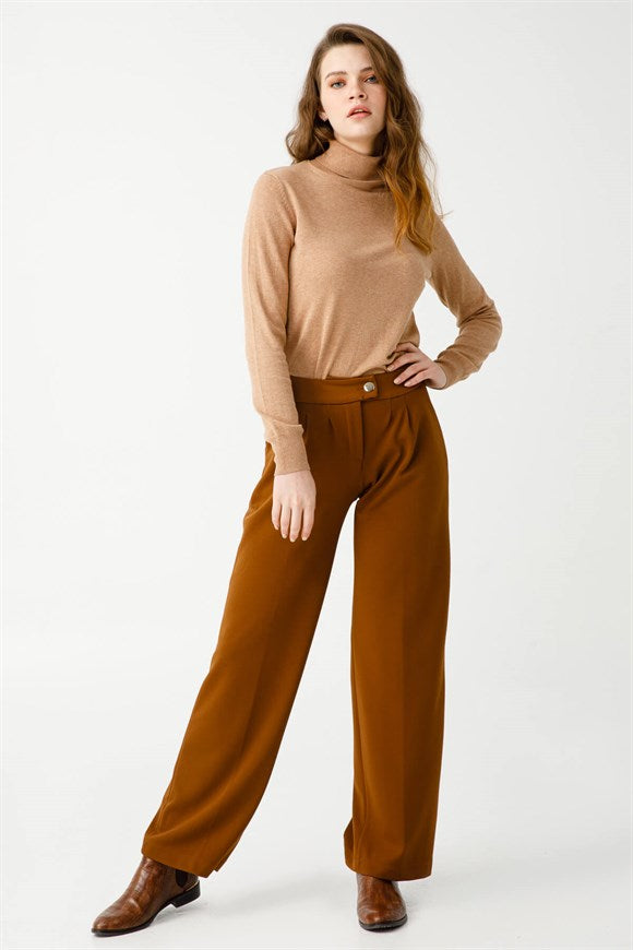 Women's Low Waist Ginger Diagonal Fabric Pants