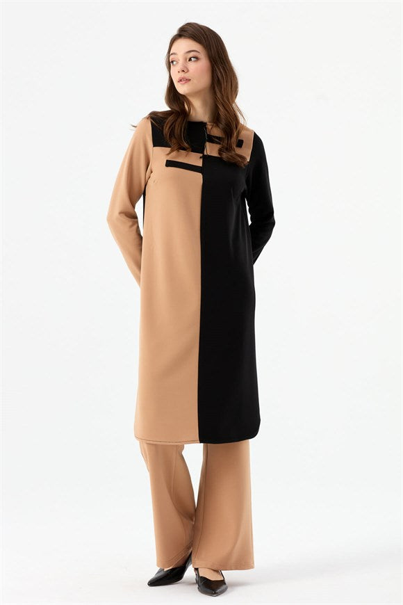 Women's Camel Tunic & Pants Set