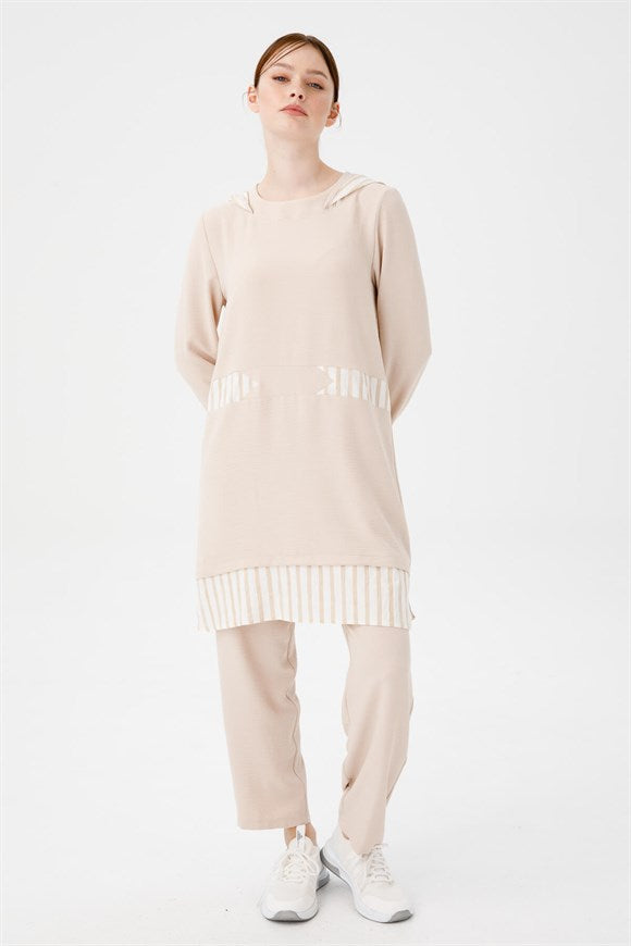 Women's Long Sleeves Mink Tunic & Pants Set