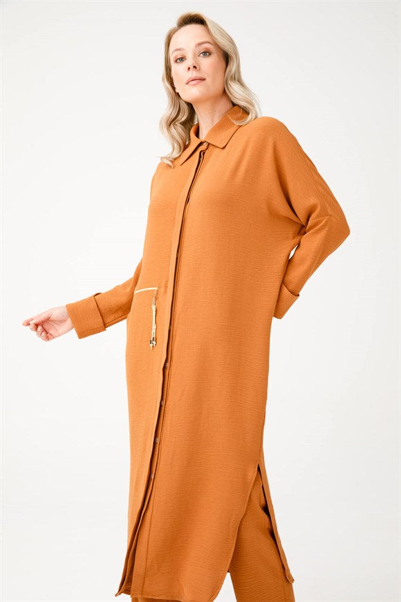 Women's Batwing Sleeves Ginger Tunic & Pants Set