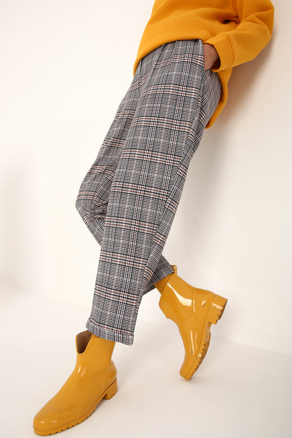 Women's Plaid Anthracite Pants