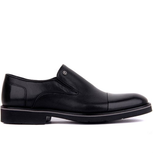 Men's Black Leather Casual Shoes