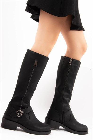 Women's Black Long Boots