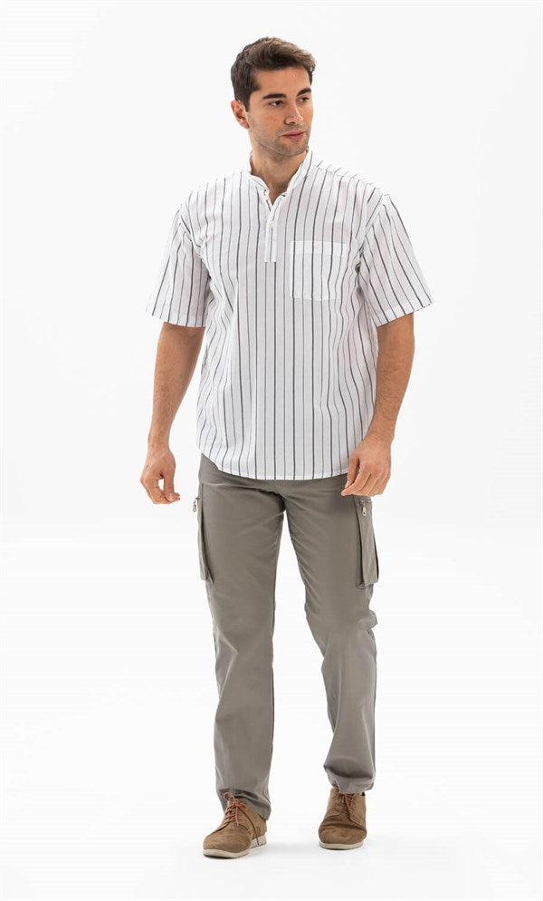 Men's Cargo Pocket Khaki Gabardine Pants